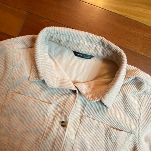 Ribbed Beige Flannel size Small - Picture 6 of 8